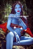 2020 Newest Release Blue Skin Fantasy Full Size Real Love Elf Doll Realistic Silicone Sex Dolls For Men Sex produced by automatic woman